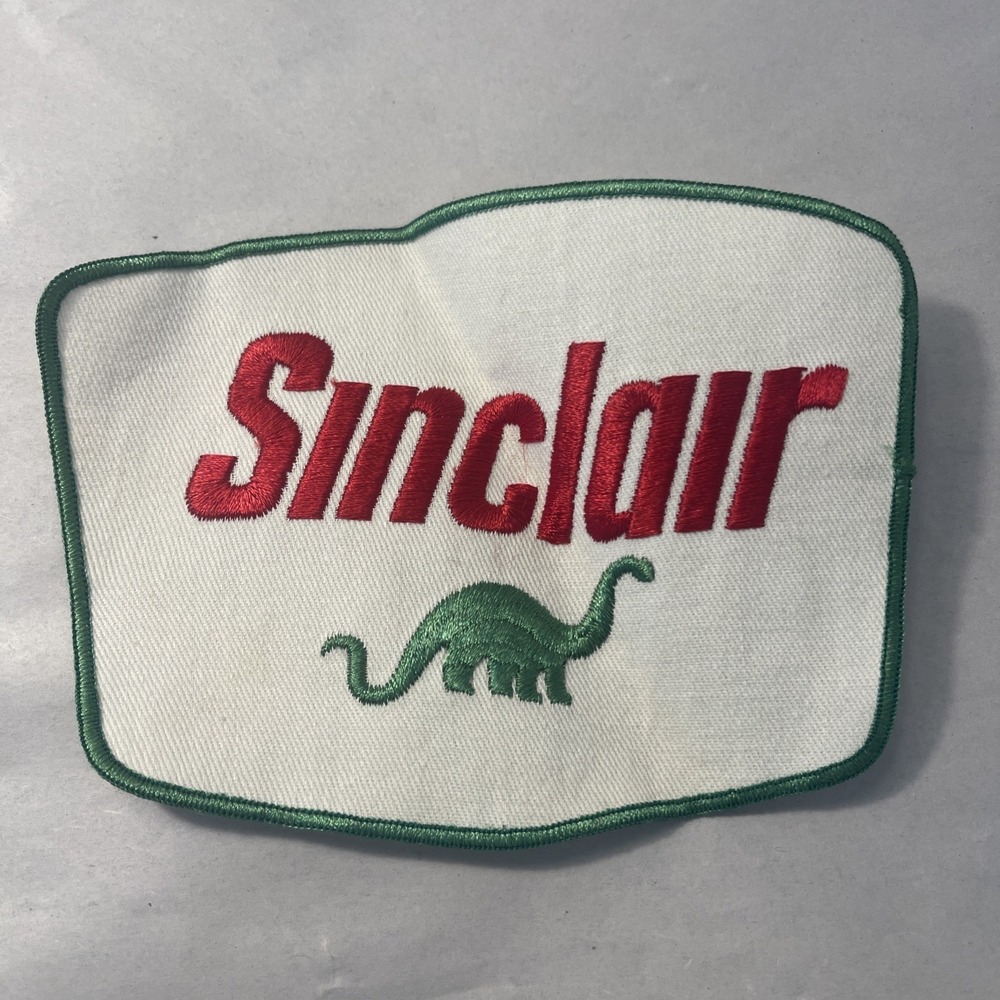 Vintage Large Sinclair Oil Gas Dinosaur Embroidered Patch 7" W x 5" T - Picture 2 of 7